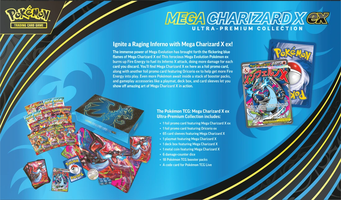 Pokemon Mega Charizard X EX Ultra Premium Collection Box (Pre-Order) - Miraj Trading