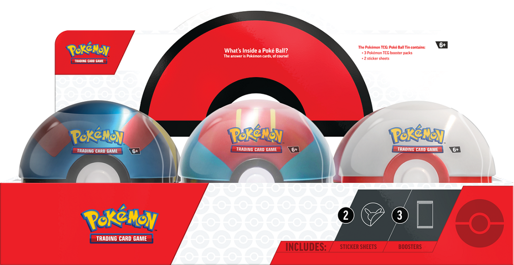 2023 Pokemon Poke Ball Tin Case Q3 (6 Poke Balls) (Pre-Order) - Miraj Trading