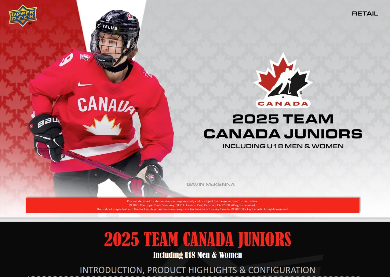2025 Upper Deck Team Canada Juniors Hockey Blaster Case(Case of 20 Box)(Pre-Order) - Miraj Trading