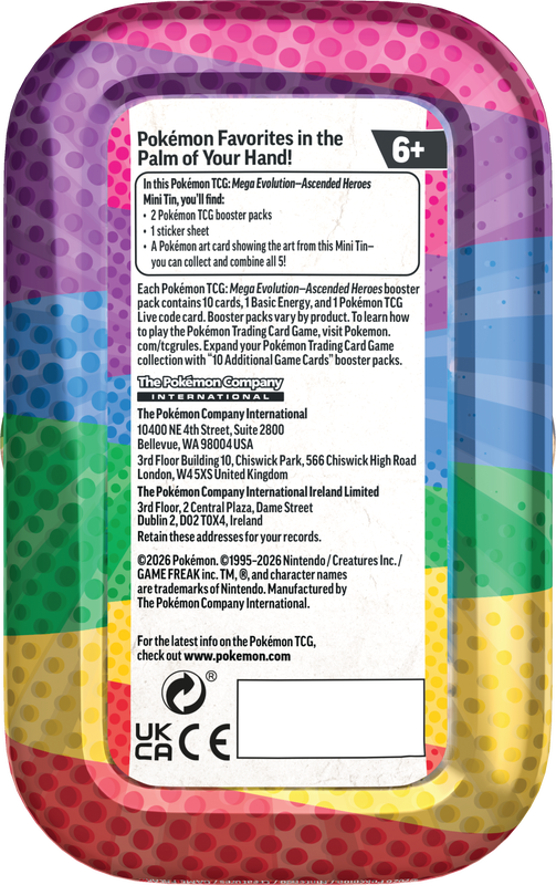 Pokemon Ascended Hero Mini Tin (Pre-Order)