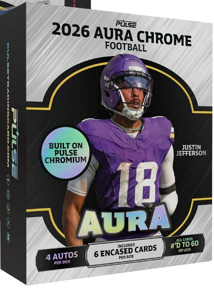 2026 Pulse Aura Chrome Football Hobby Box (Pre-Order) - Miraj Trading