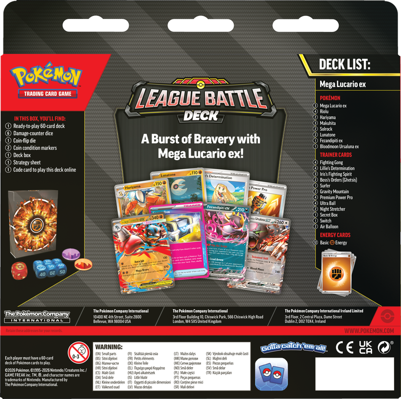 Pokemon League Battle Deck Mega Lucario Ex Deck (Pre-Order) - Miraj Trading