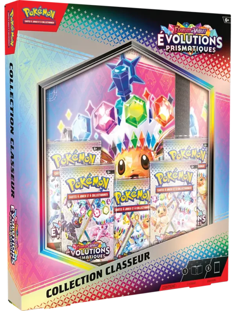 Pokemon Scarlet & Violet Prismatic Evolutions Binder Collection Box (French)(Pre-Order) - Miraj Trading