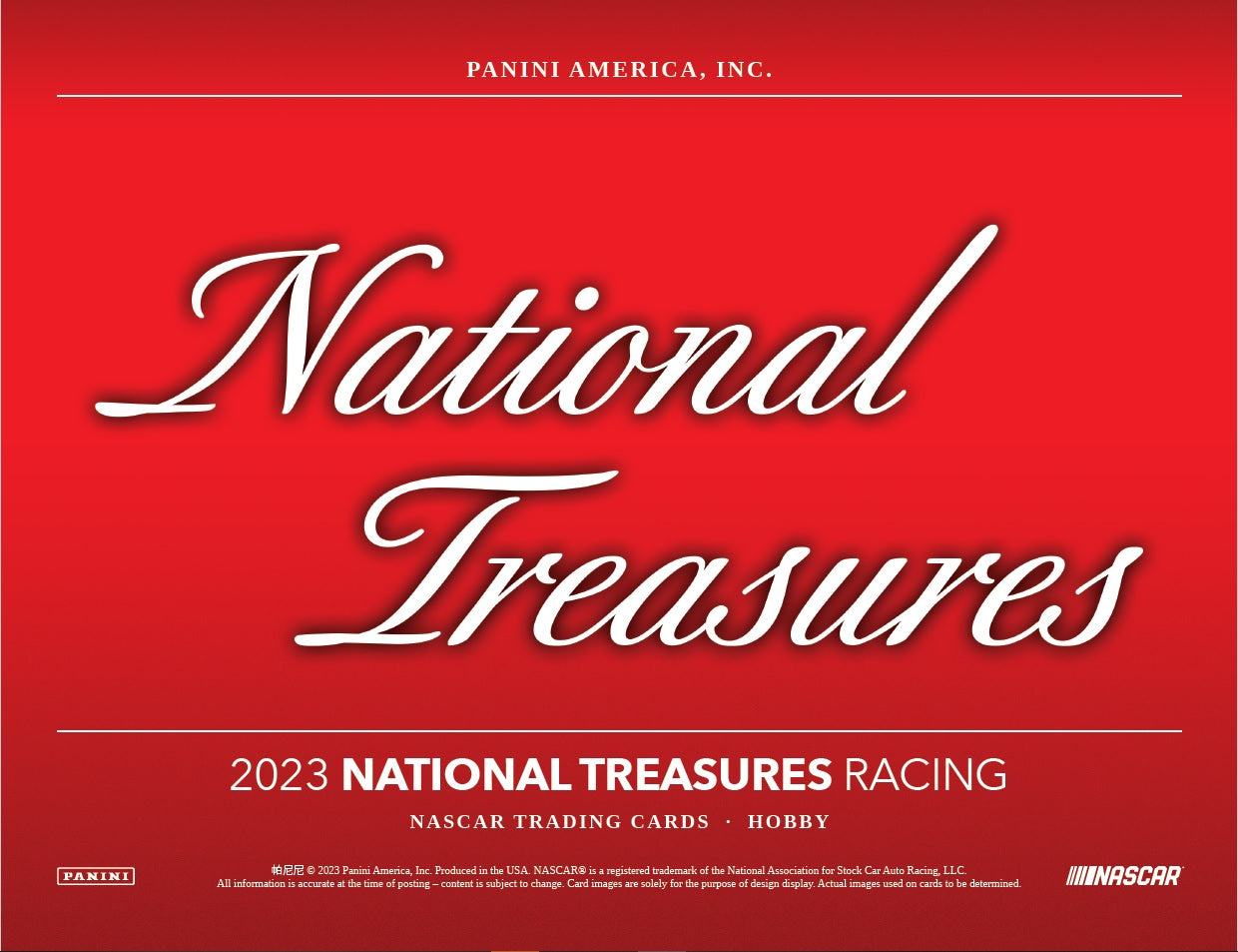 2023 Panini National Treasures Racing Hobby Box (Pre-Order) - Miraj Trading