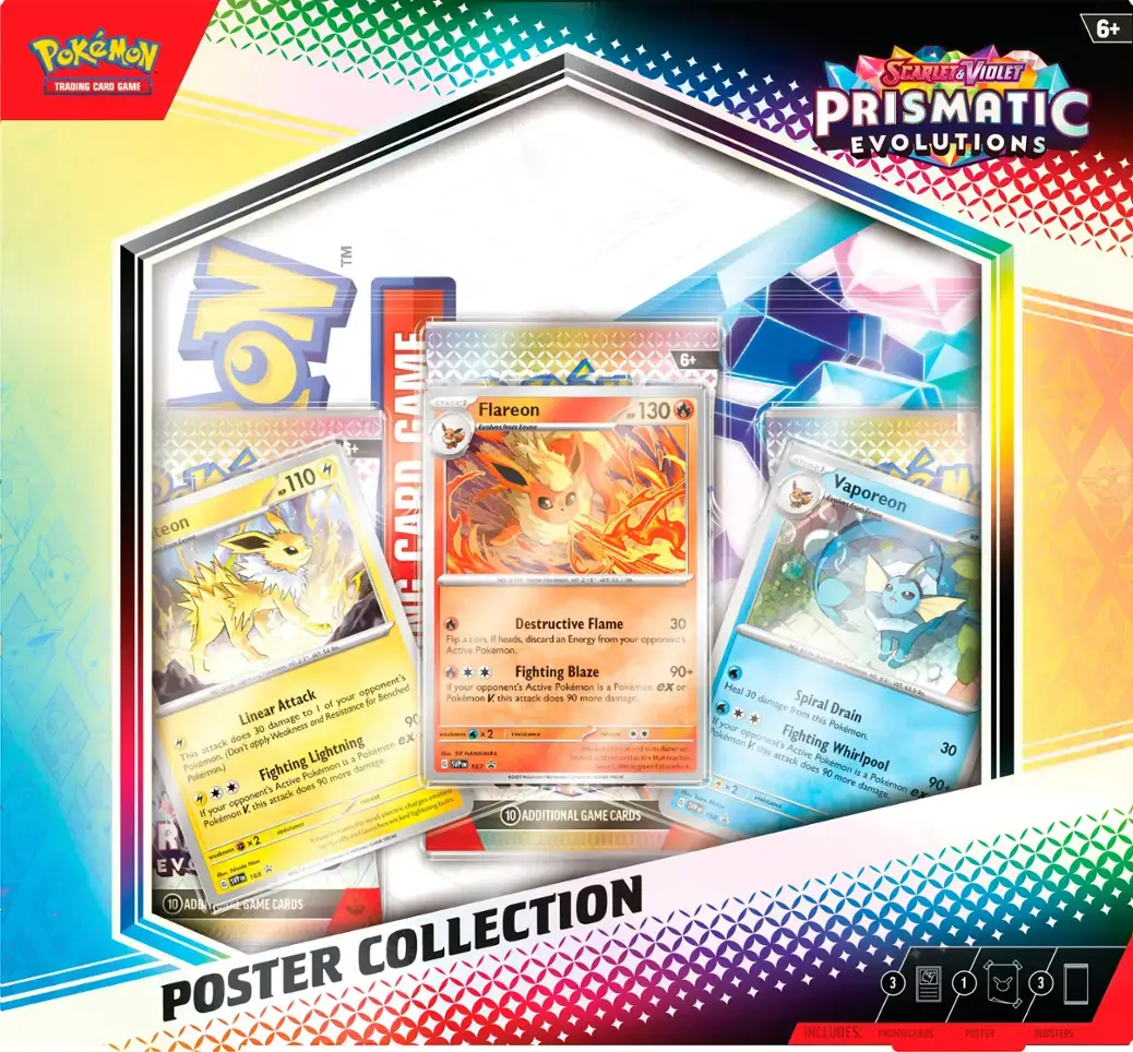 Pokemon Scarlet & Violet Prismatic Evolutions Poster Collection Box (Pre-Order) - Miraj Trading