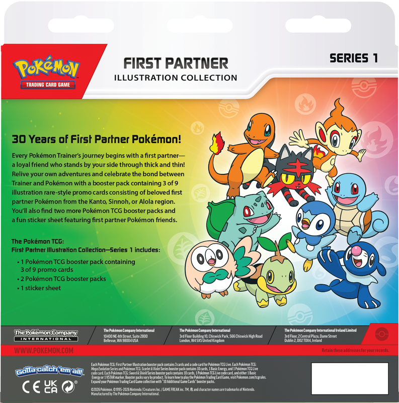 Pokemon First Partner Illustration Collection Series 1 Box (Pre-Order) - Miraj Trading