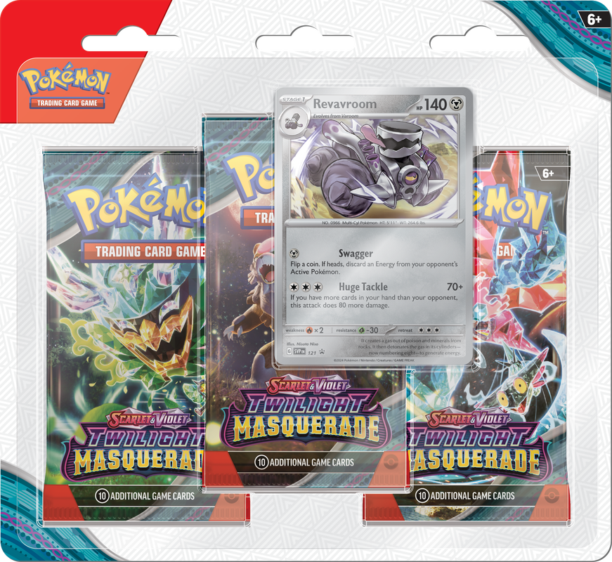 Pokemon Scarlet And Violet Twilight Masquerade 3 Pack Blister Pack Pokemon Scarlet And Violet Twilight Masquerade 3 Pack Blister Pack
