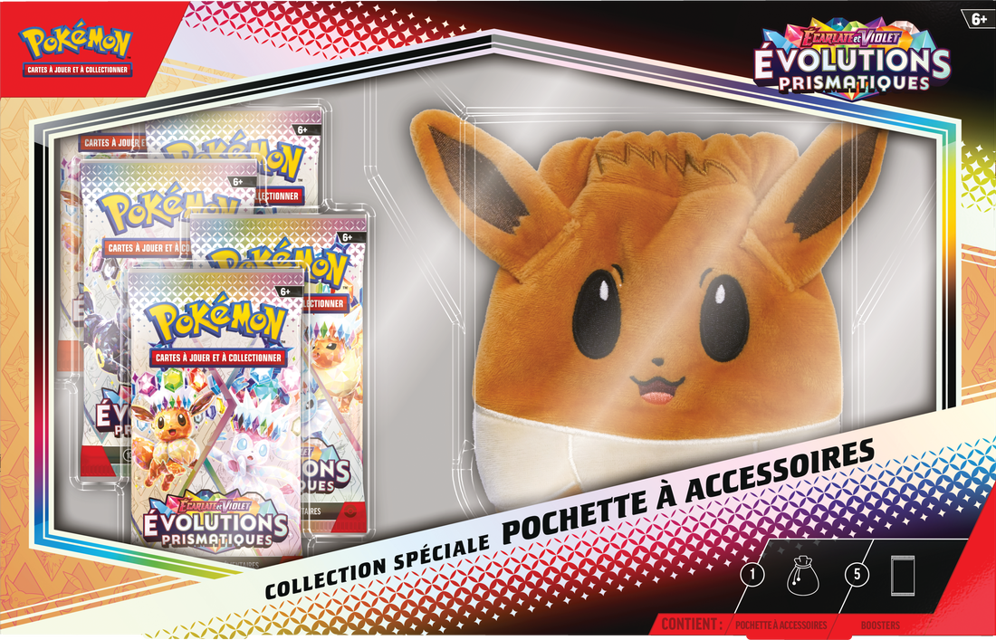 Pokemon Prismatic Evolutions Accessory Pouch Special Collection Box (French) - Miraj Trading