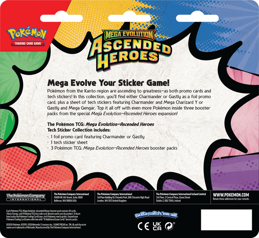 Pokemon Ascended Hero Tech Sticker Collection Blister (Pre-Order)