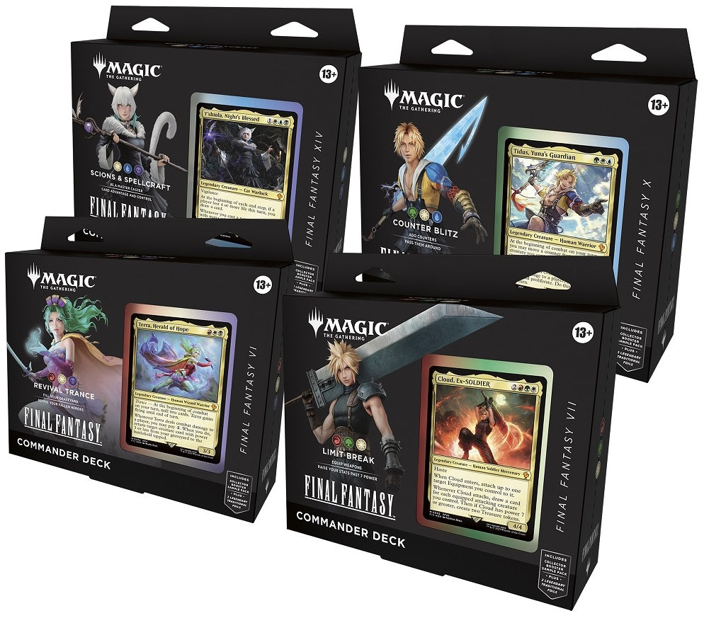 Magic The Gathering Final Fantasy Commander Deck (Set of 4)