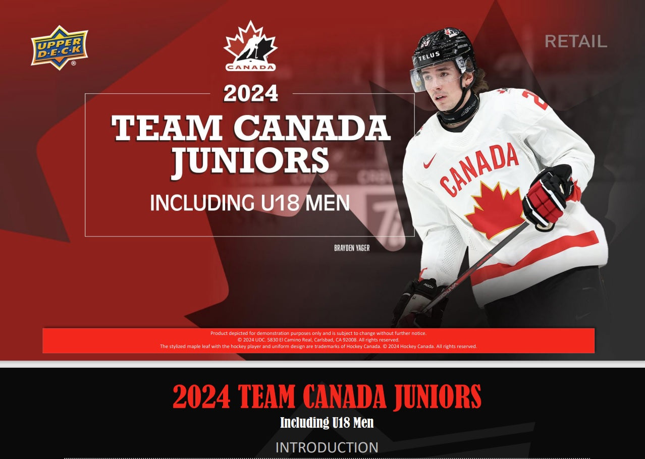 2024 Upper Deck Team Canada Juniors Hockey Blaster Box