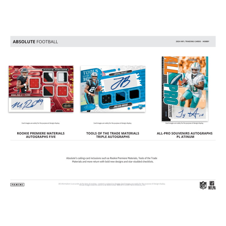 2024 Panini Absolute Football Hobby Box - Miraj Trading