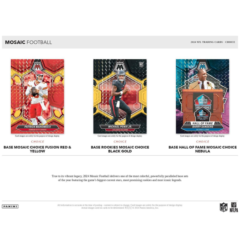 2024 Panini Mosaic Choice Football Hobby Box - Miraj Trading