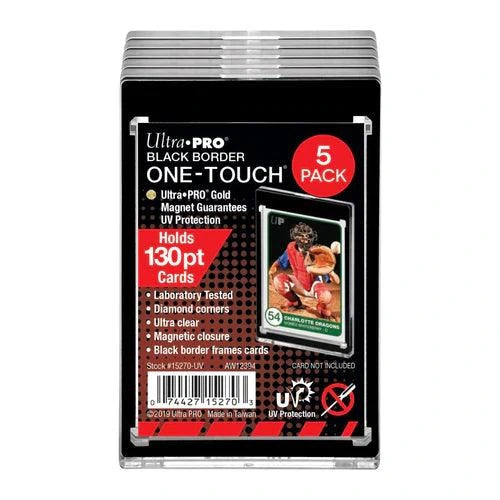 Ultra Pro One-Touch Magnetic Holder 130pt Black Border (5-Pack) - Miraj Trading