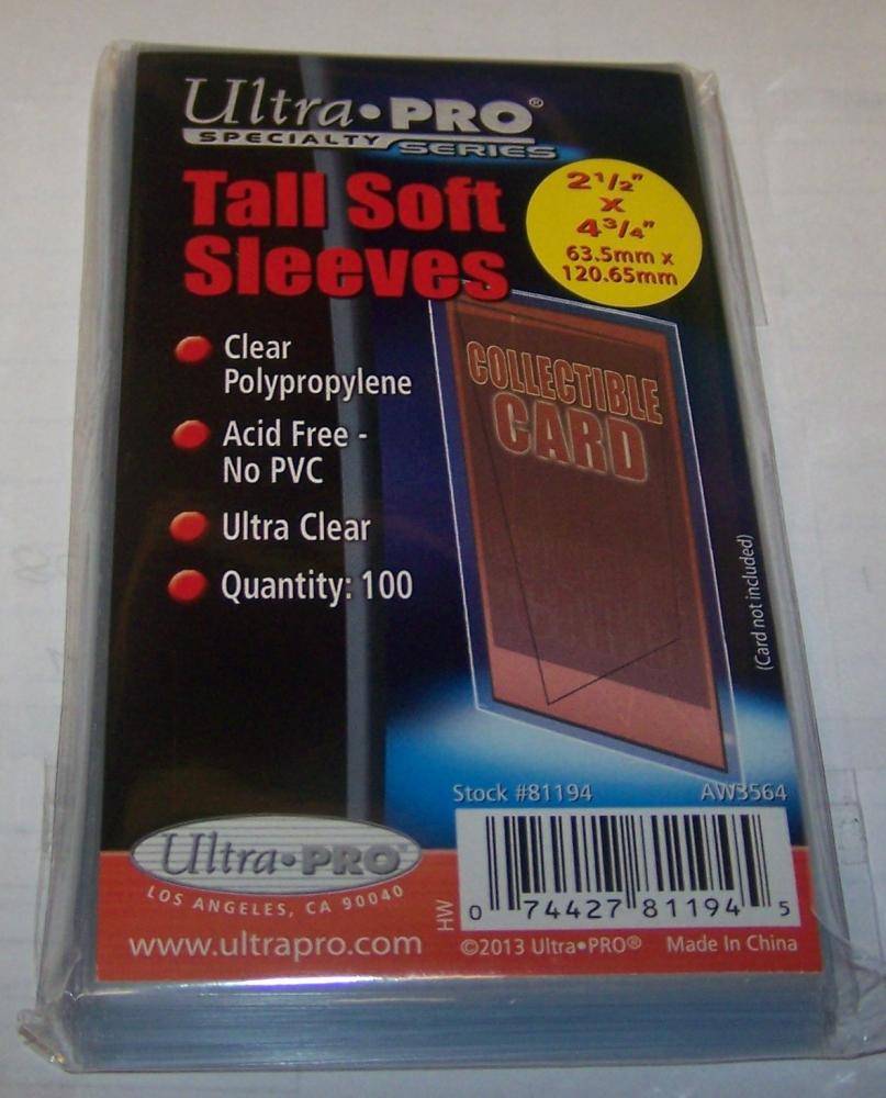 Ultra Pro 2-1/2" x 4-3/4" Tall Card Sleeves (Lot of 2) - BigBoi Cards