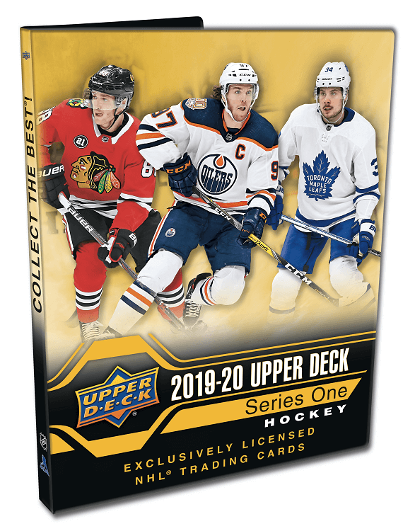 upper deck hockey card binder 2019-20 Upper Deck Series 1 Hockey Starter Kit Binder