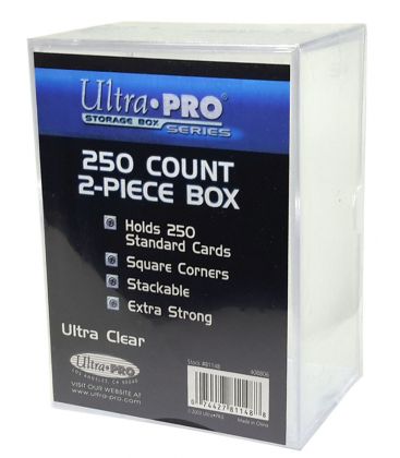 Ultra Pro 2-Piece 250 Count Clear Card Storage Box - Lot of 5 Storage Boxes - BigBoi Cards