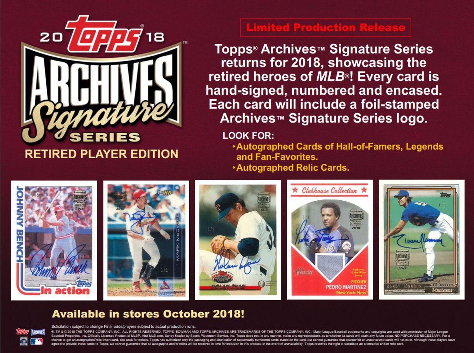 2018 Topps Archives Signature Series "Retired Player Edition" Baseball Hobby Box - BigBoi Cards