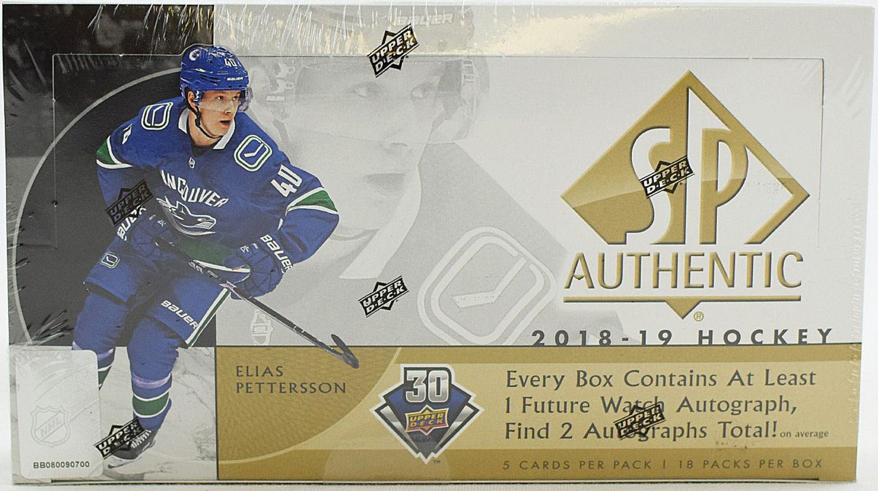 2018-19 Upper Deck SP Authentic Hockey Hobby Case (Boxes of 8) - BigBoi Cards