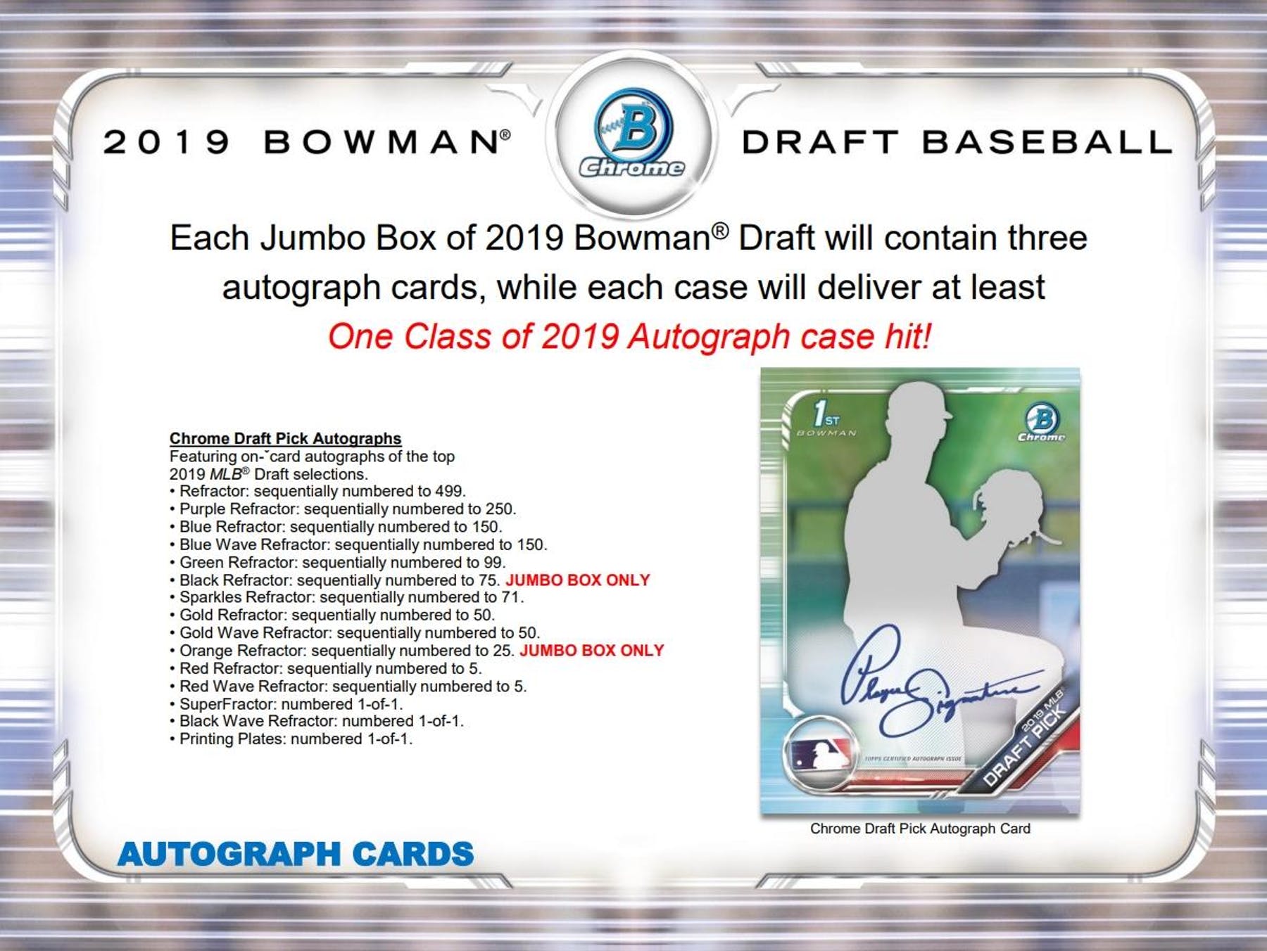 2019 Bowman Draft Baseball Hobby Jumbo Box - BigBoi Cards