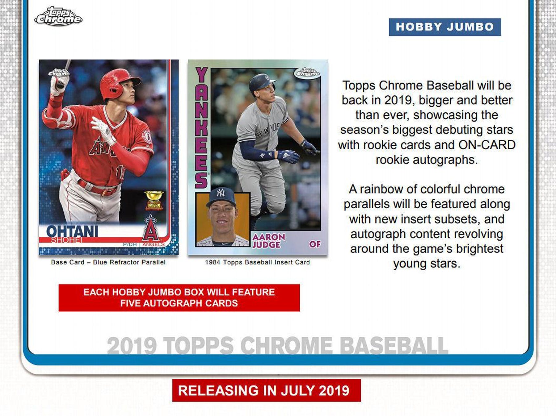 2019 Topps Chrome Baseball Hobby Jumbo Box - BigBoi Cards