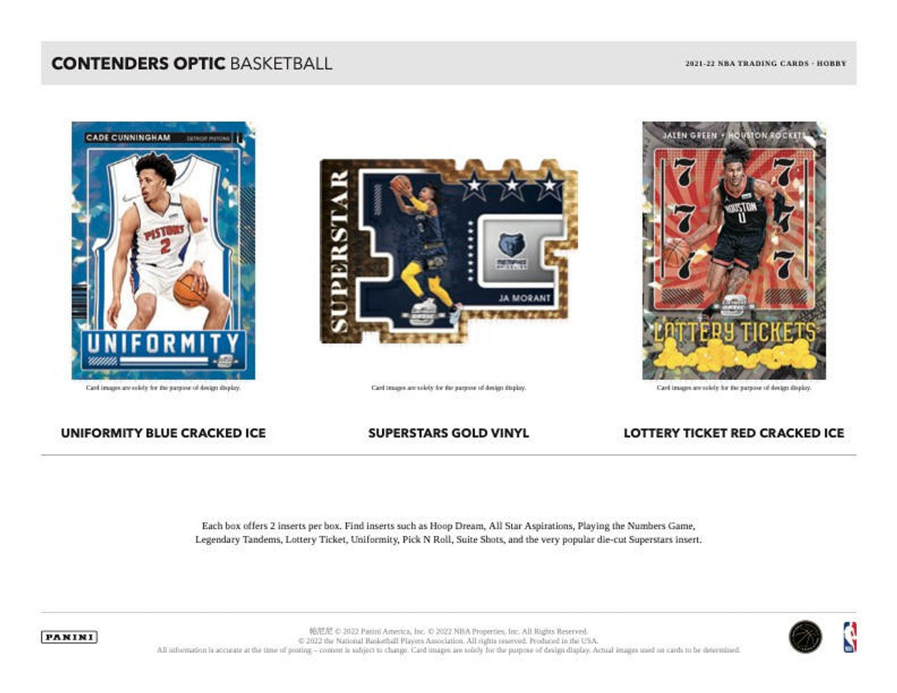 2021-22 Panini Contenders Optic Basketball Hobby Box - Miraj Trading