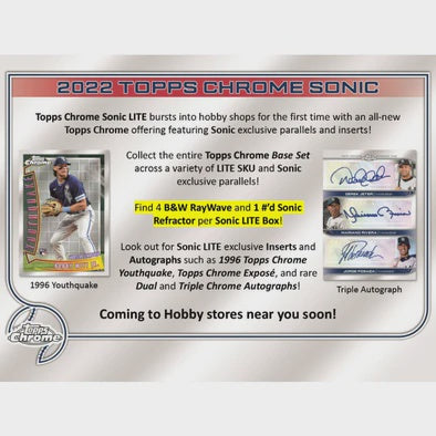 2022 Topps Chrome Sonic Baseball Hobby Lite Box - Miraj Trading