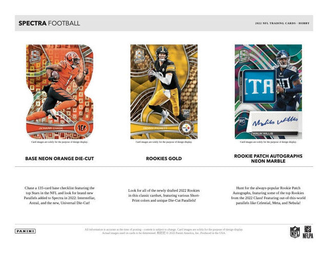 2022 Panini Spectra Football Hobby Box - Miraj Trading