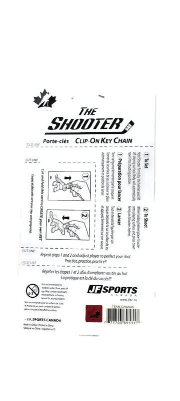 Team Canada "The Shooter" Clip-On Keychain - Miraj Trading