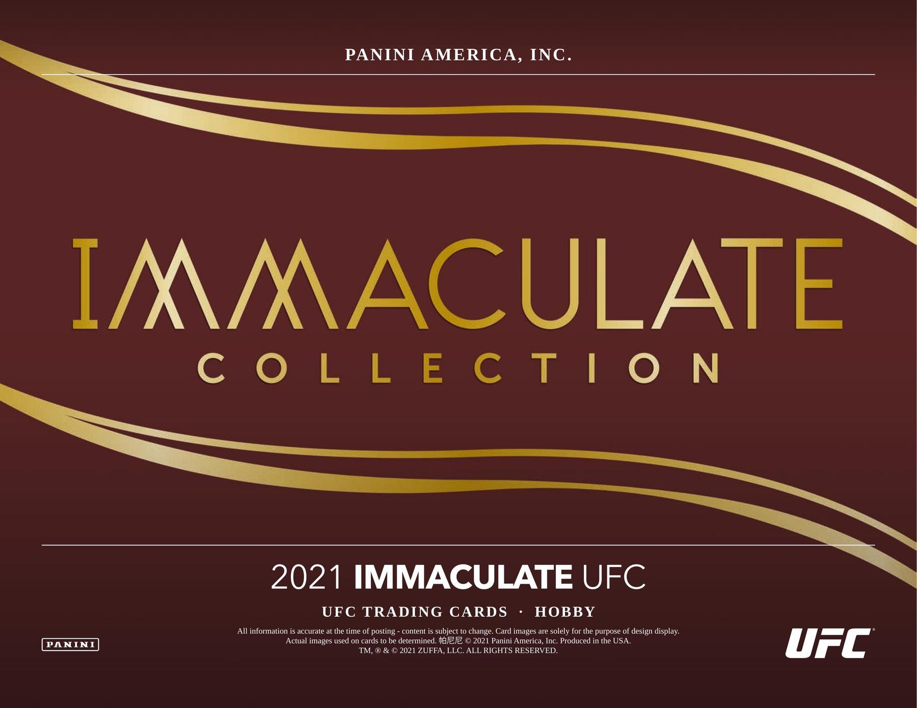 2021 Panini Immaculate UFC Hobby Box - Miraj Trading