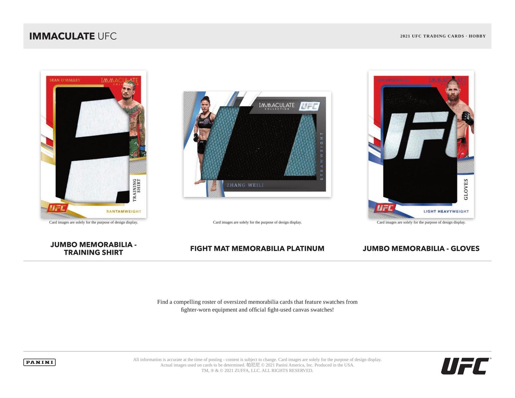 2021 Panini Immaculate UFC Hobby Box - Miraj Trading