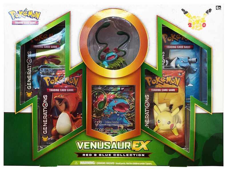 how many cards in pokemon pack Pokemon TCG Red and Blue Collection Venusaur EX Box