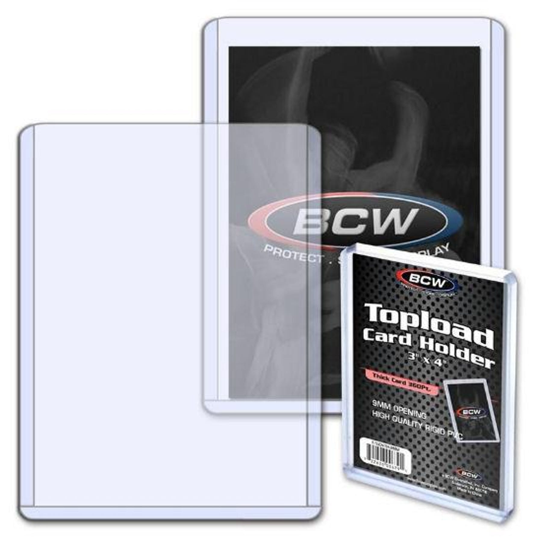 BCW 3" x 4" 360pt Thick Toploader Card Holder (Lot of 3) - BigBoi Cards