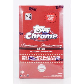2021 Topps Chrome Platinum Anniversary Baseball LITE Box - Miraj Trading