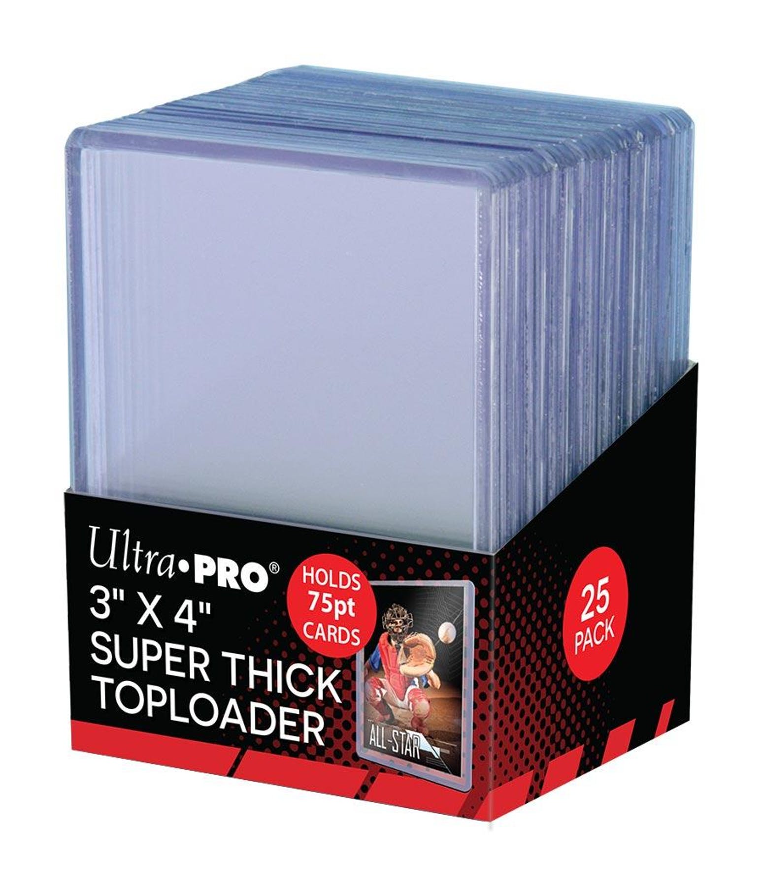 Ultra Pro Super Thick Toploaders 75pt. 3"x 4" (Lot of 5) - BigBoi Cards