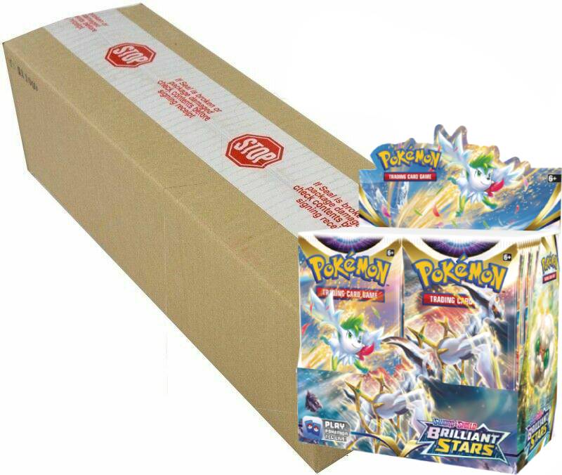 brilliant stars pokemon booster box Pokemon Sword & Shield Brilliant Stars Booster Case (Case of 6 Boxes)