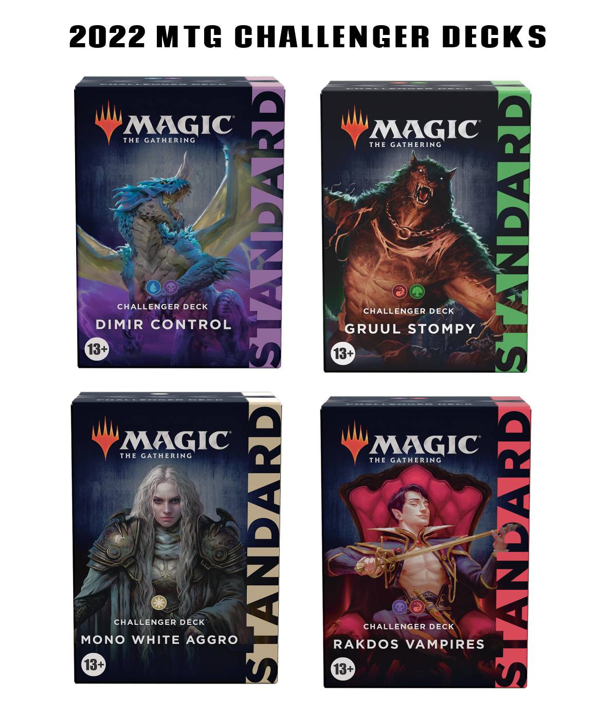 2022 Magic the Gathering Challenger Deck Box (Set of 4) (Pre-Order) - Miraj Trading