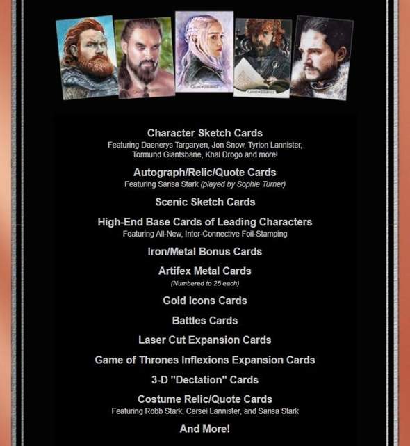 Rittenhouse Archives Game of Thrones Iron Anniversary Series 2 Hobby Box - Miraj Trading