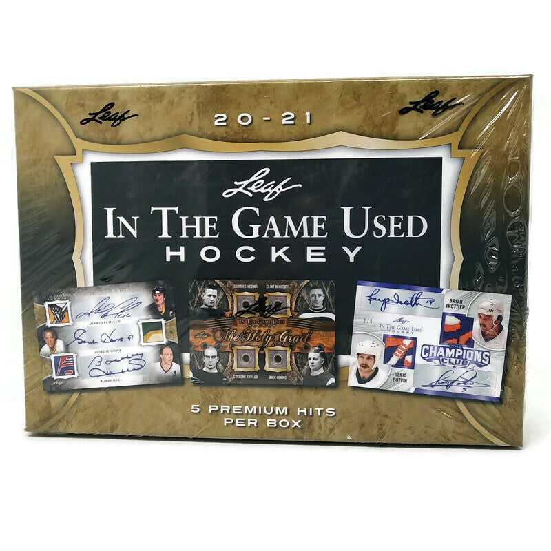 2020-21 Leaf In The Game Used Hockey Hobby Box - BigBoi Cards