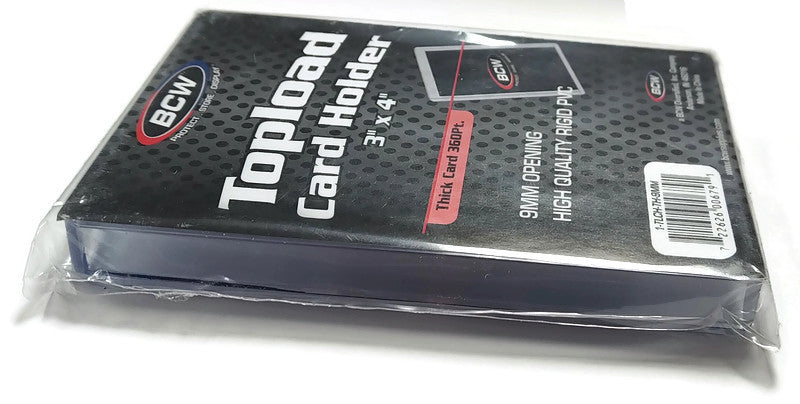 BCW 3" x 4" 360pt Thick Toploader Card Holder (Lot of 3) - BigBoi Cards