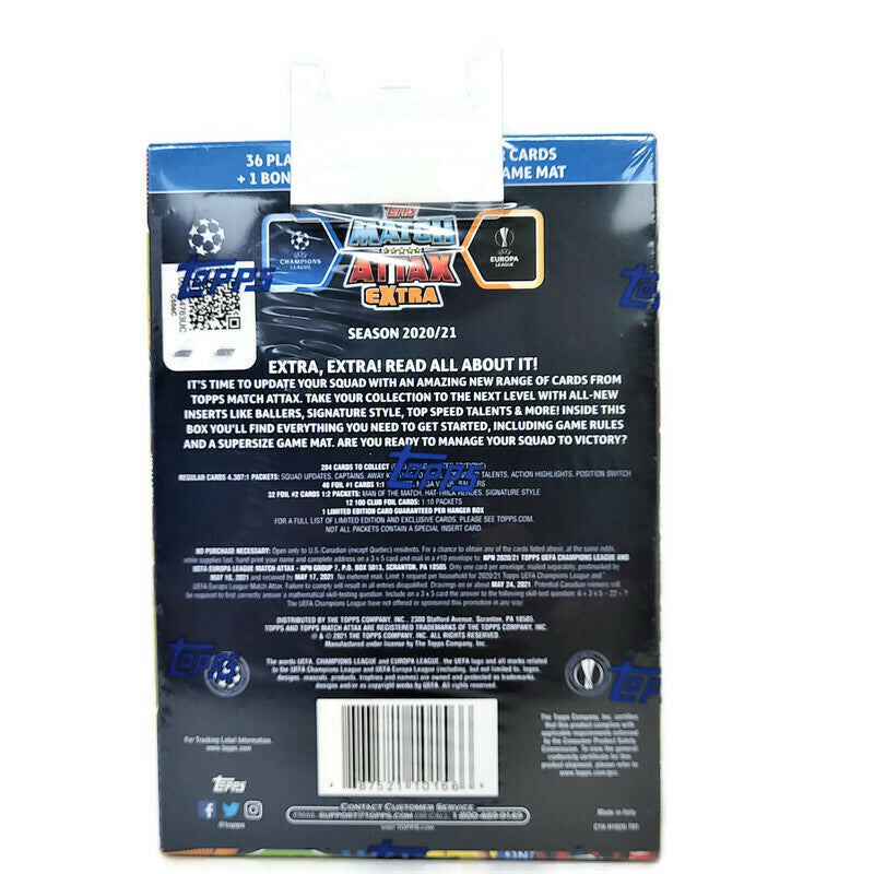2020-21 Topps Match Attax Extra UEFA Champions & Europa League Soccer Starter Hanger Box - Miraj Trading