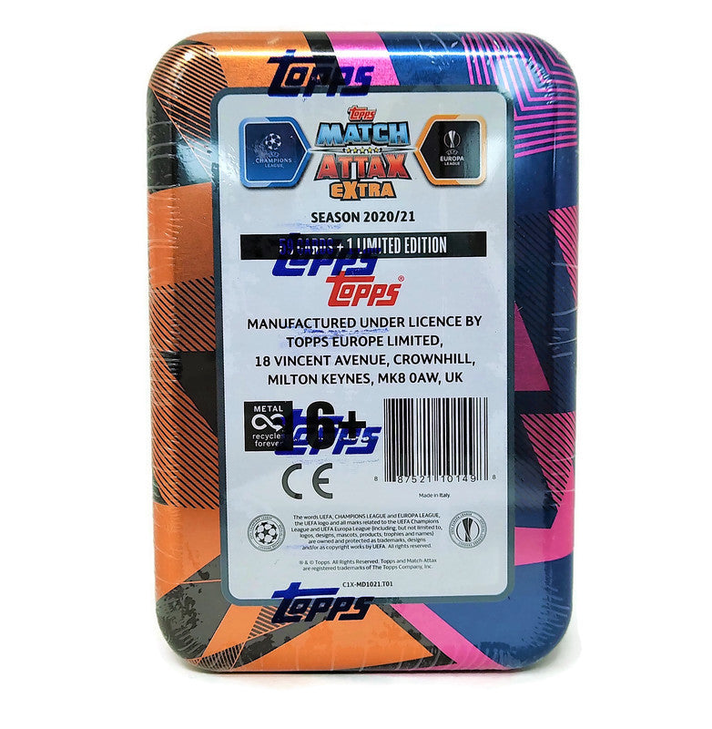 2020-21 Topps Match Attax Extra UEFA Champions & Europa League Soccer Tin - Miraj Trading