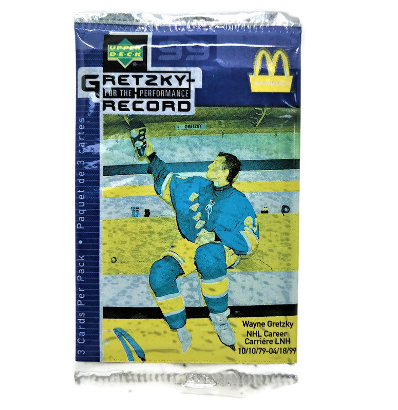 1999-00 Upper Deck McDonald’s Hockey Gretzky For The Performance Record Pack (15 Packs a Lot) - Miraj Trading