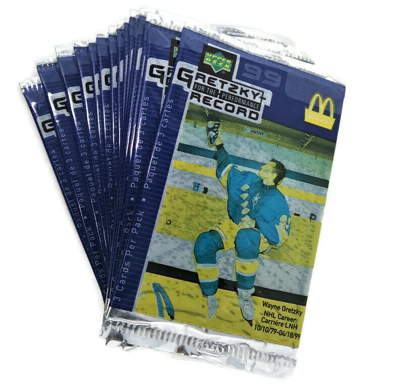 1999-00 Upper Deck McDonald’s Hockey Gretzky For The Performance Record Pack (15 Packs a Lot) - Miraj Trading