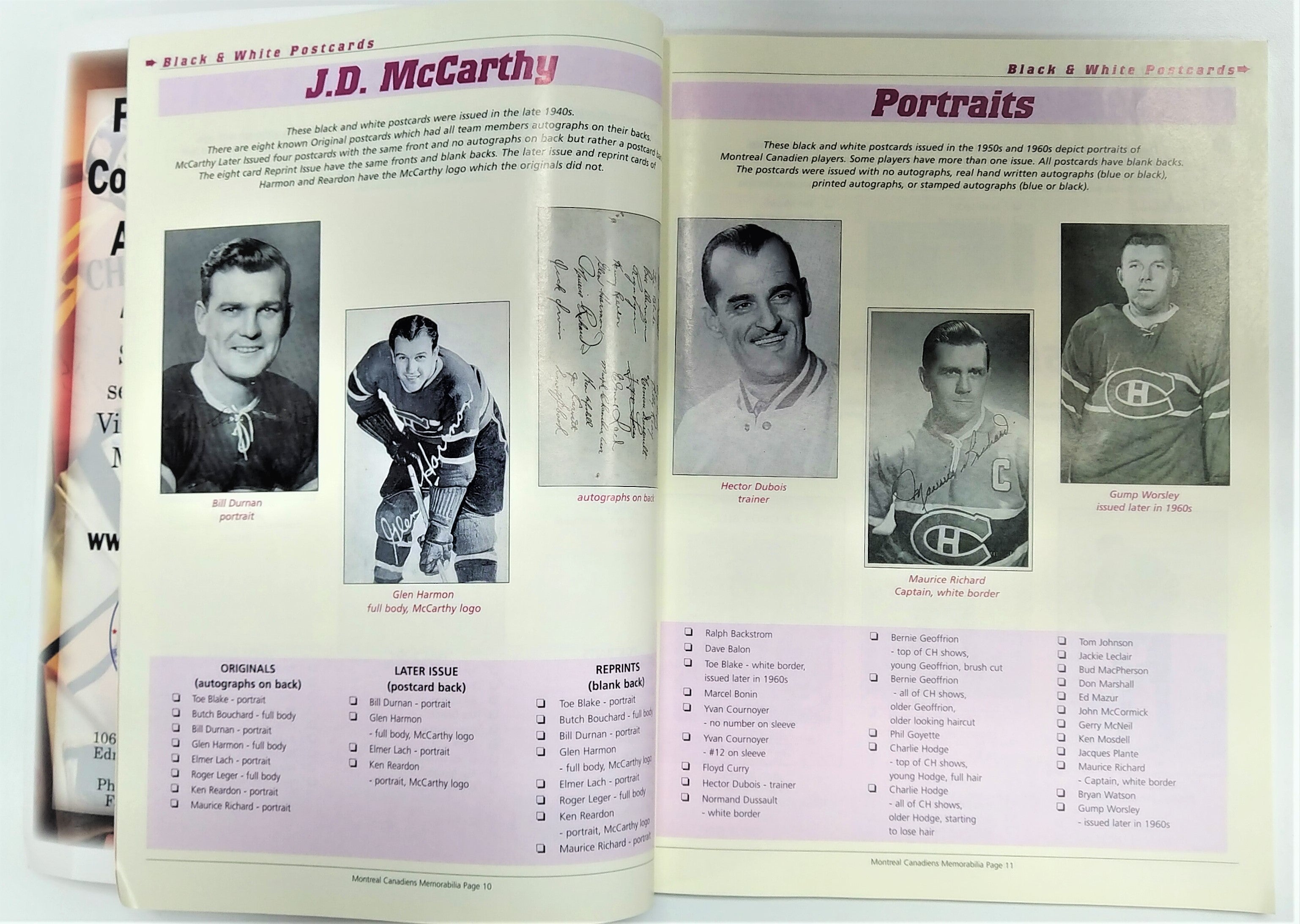 The Memorabilia of the Montreal Canadiens Guide Book - Miraj Trading