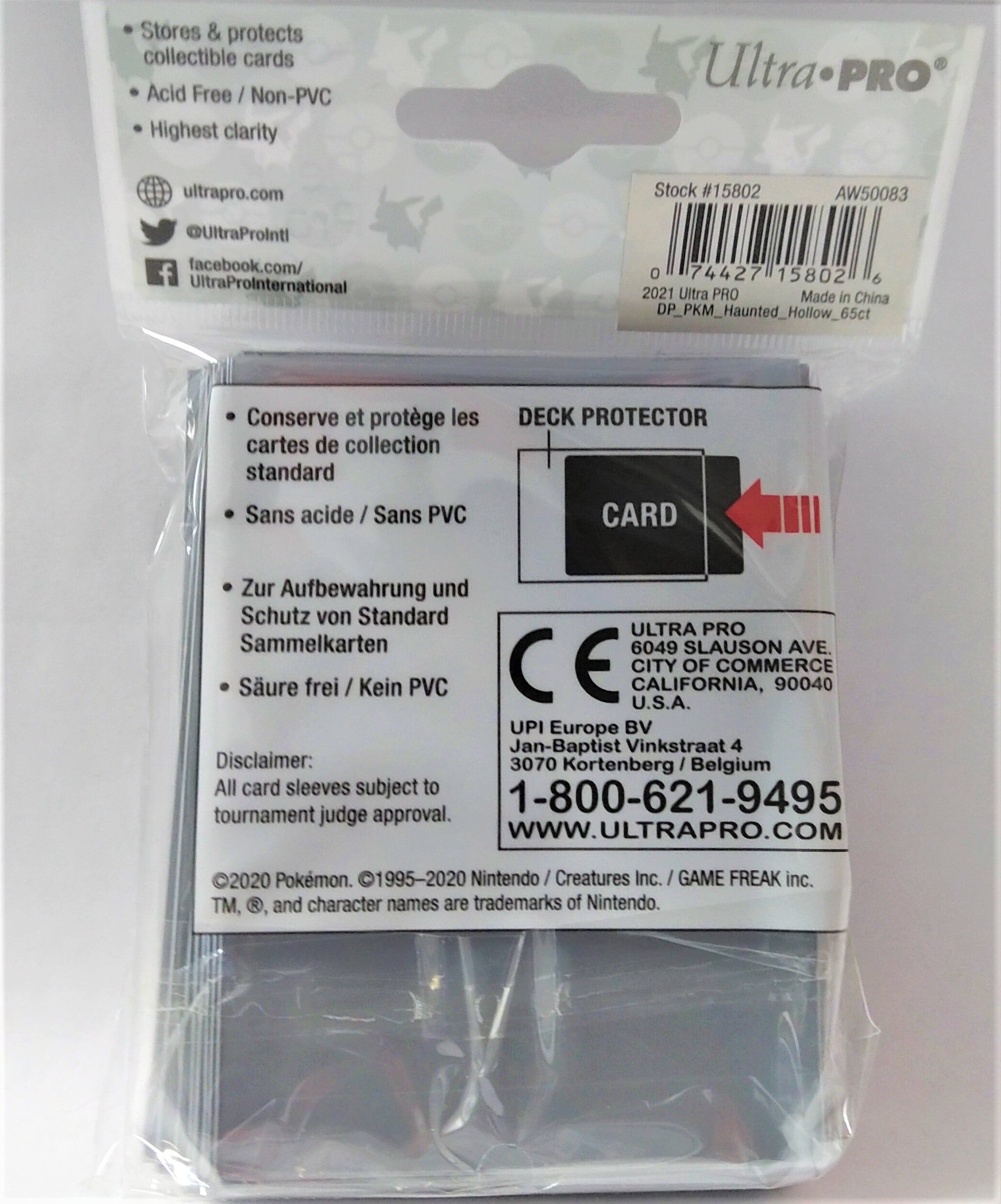 Pokemon UP Gallery Series Haunted Hollow Deck Protector Sleeves Pack - Miraj Trading