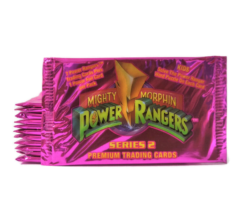 1994 Power Rangers Mighty Morphin Series 2 Retail Pack (Lot of 12 Packs) - Miraj Trading