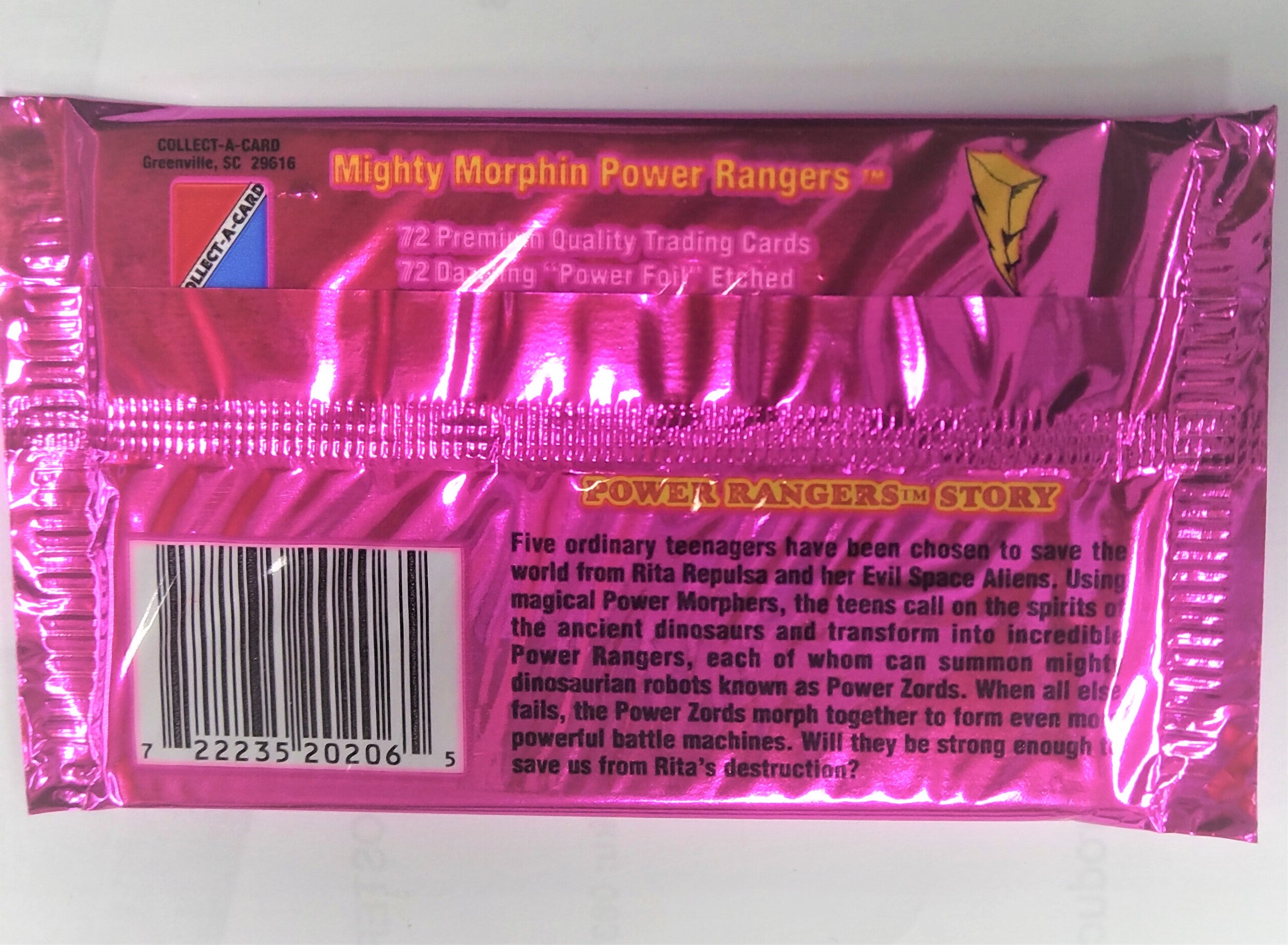 1994 Power Rangers Mighty Morphin Series 2 Retail Pack (Lot of 12 Packs) - Miraj Trading