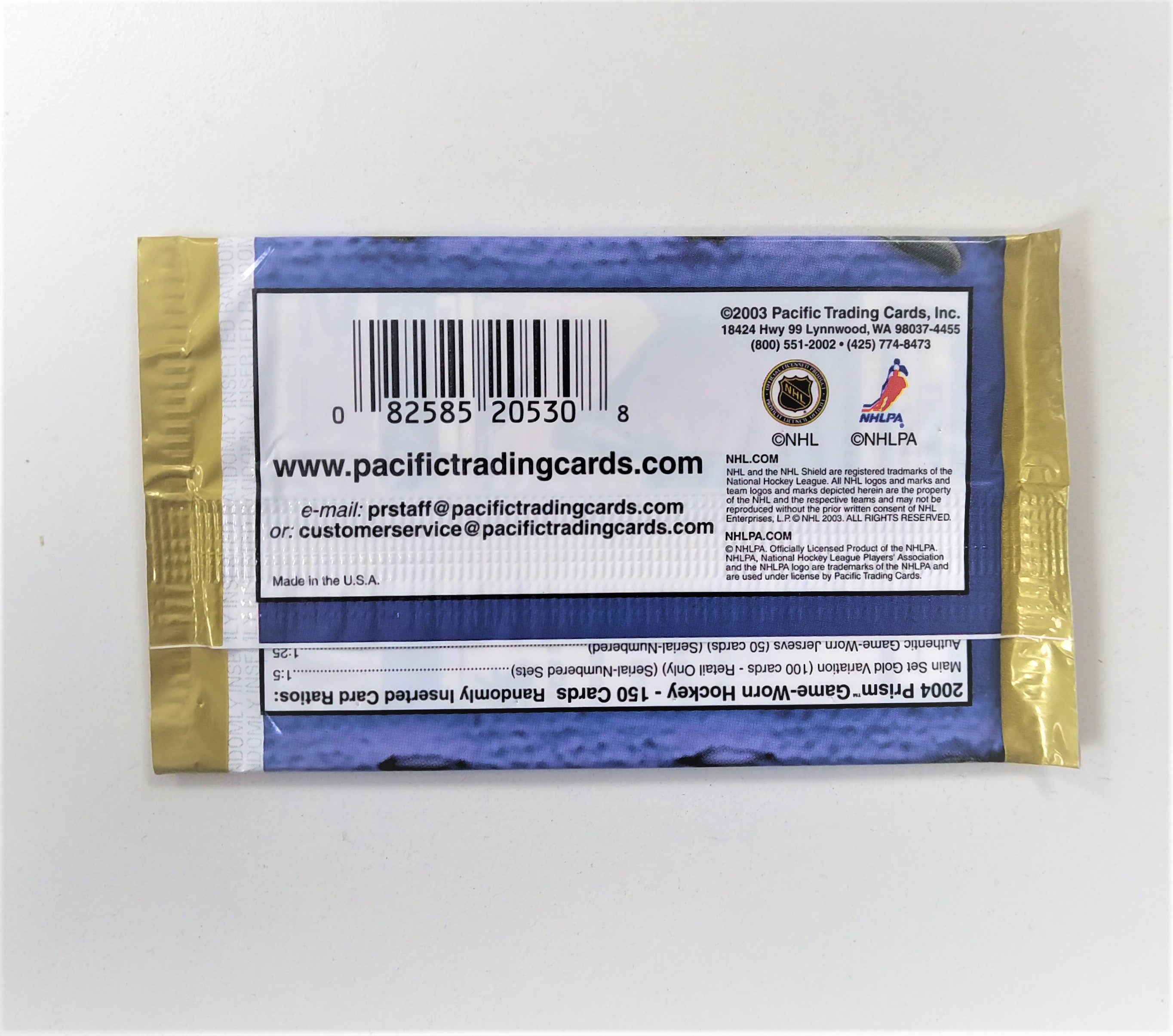 2003-04 Pacific Prism Game Used Hockey Retail Packs (Lot of 12 Packs) - Miraj Trading