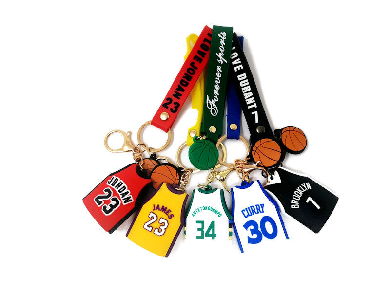 Silicone NBA Jersey Key Chains - Miraj Trading